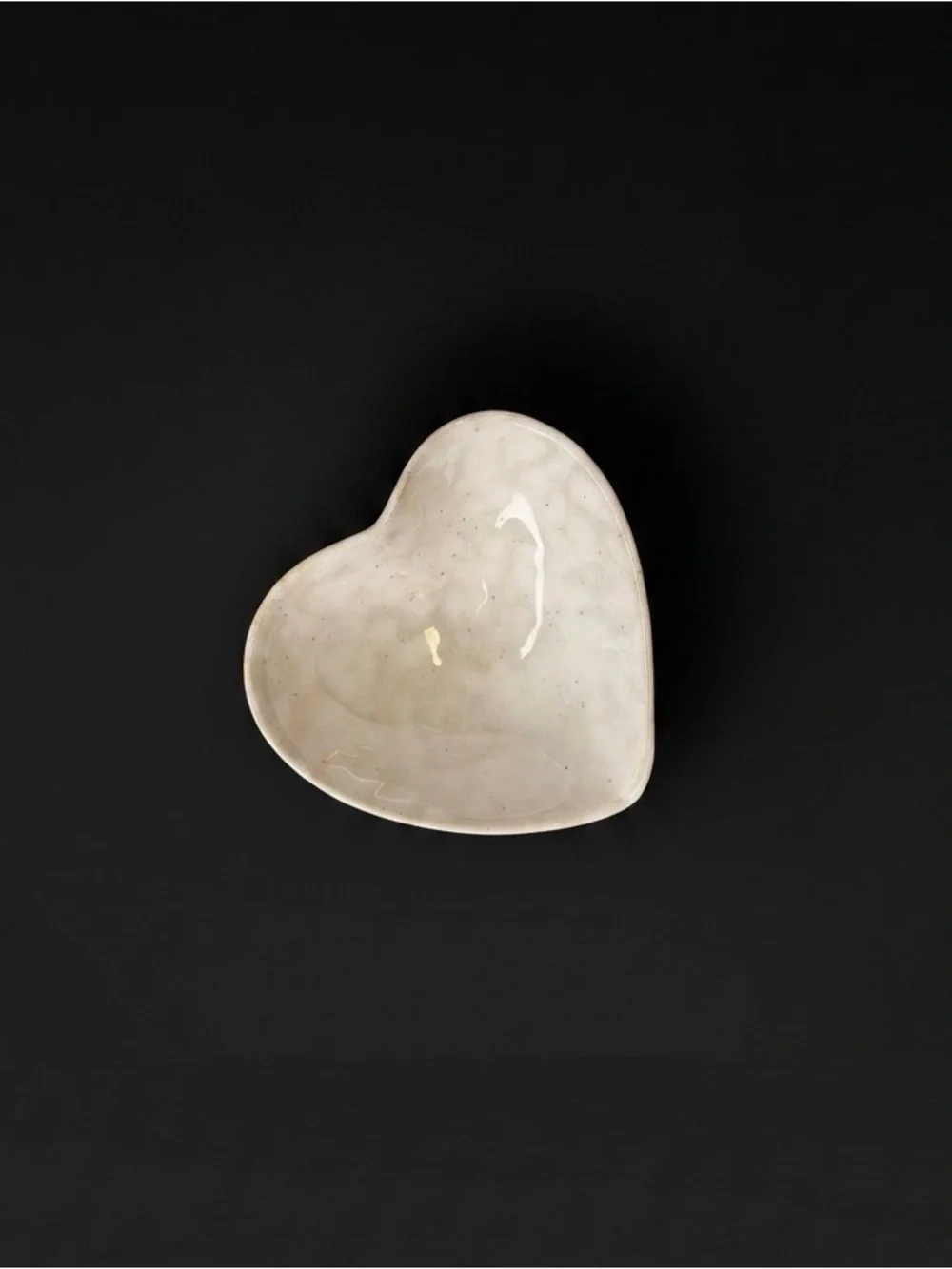 Cream Heart Trinket Dish Ring Dish Handmade Studio Pottery Minimal Quiet Luxury